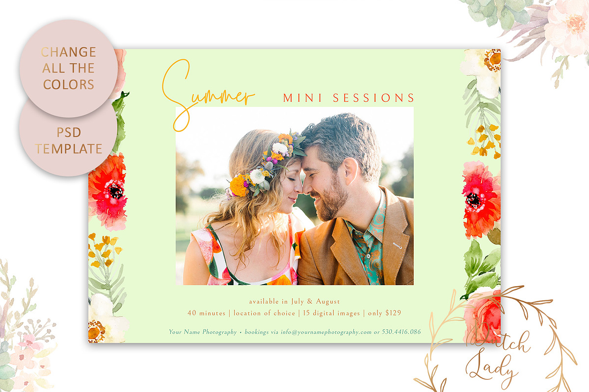 PSD Photo Session Card Template #43, a Card Template by The Dutch Lady ...