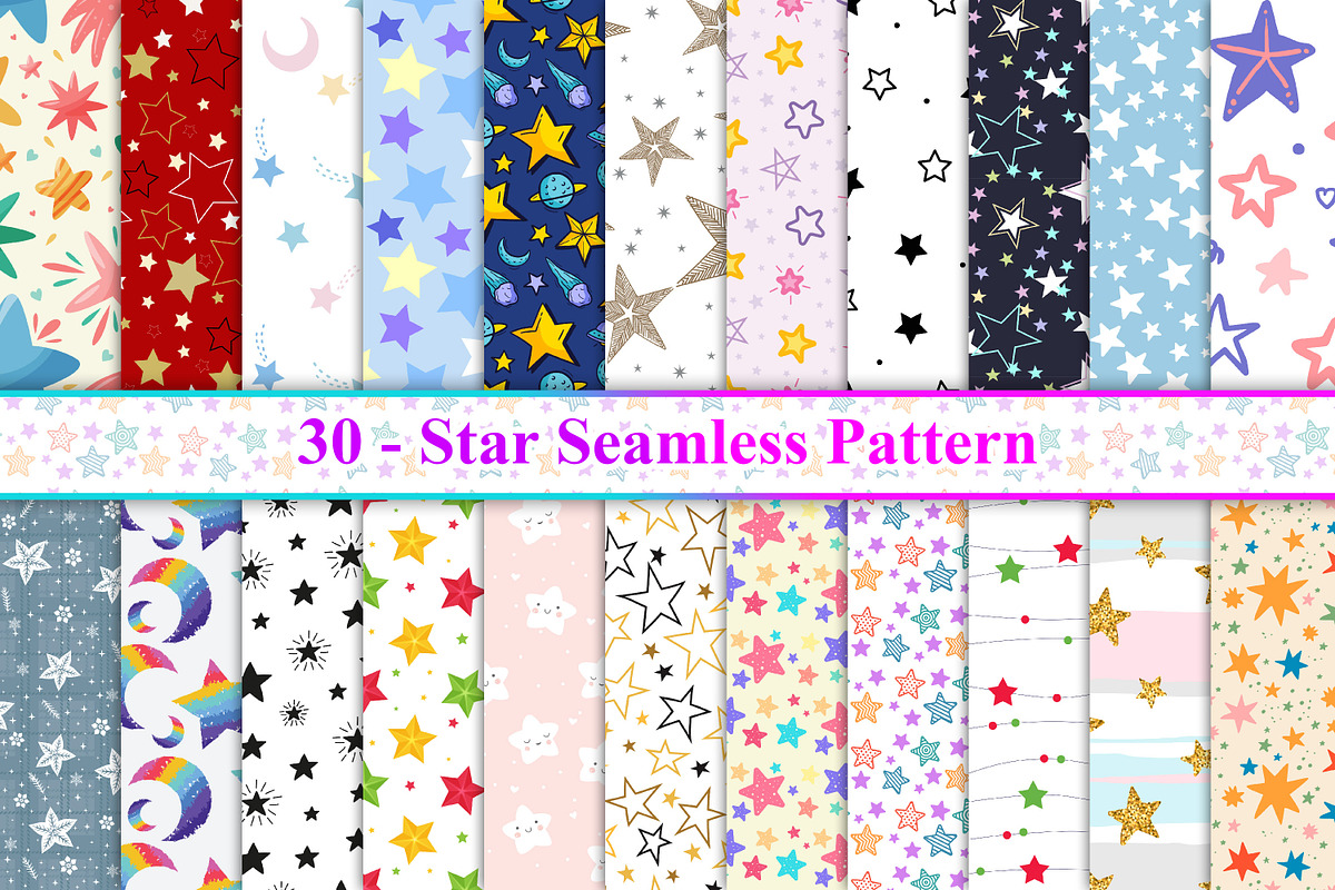 Star Seamless Pattern, a Pattern Graphic by Digital Studio (Photo 1 of 11)