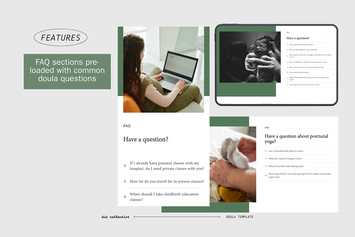 Doula Squarespace Website Template, a Templates & Theme by Dia Collective (Photo 12 of 20)