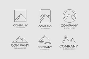 Minimal mountain logo collection