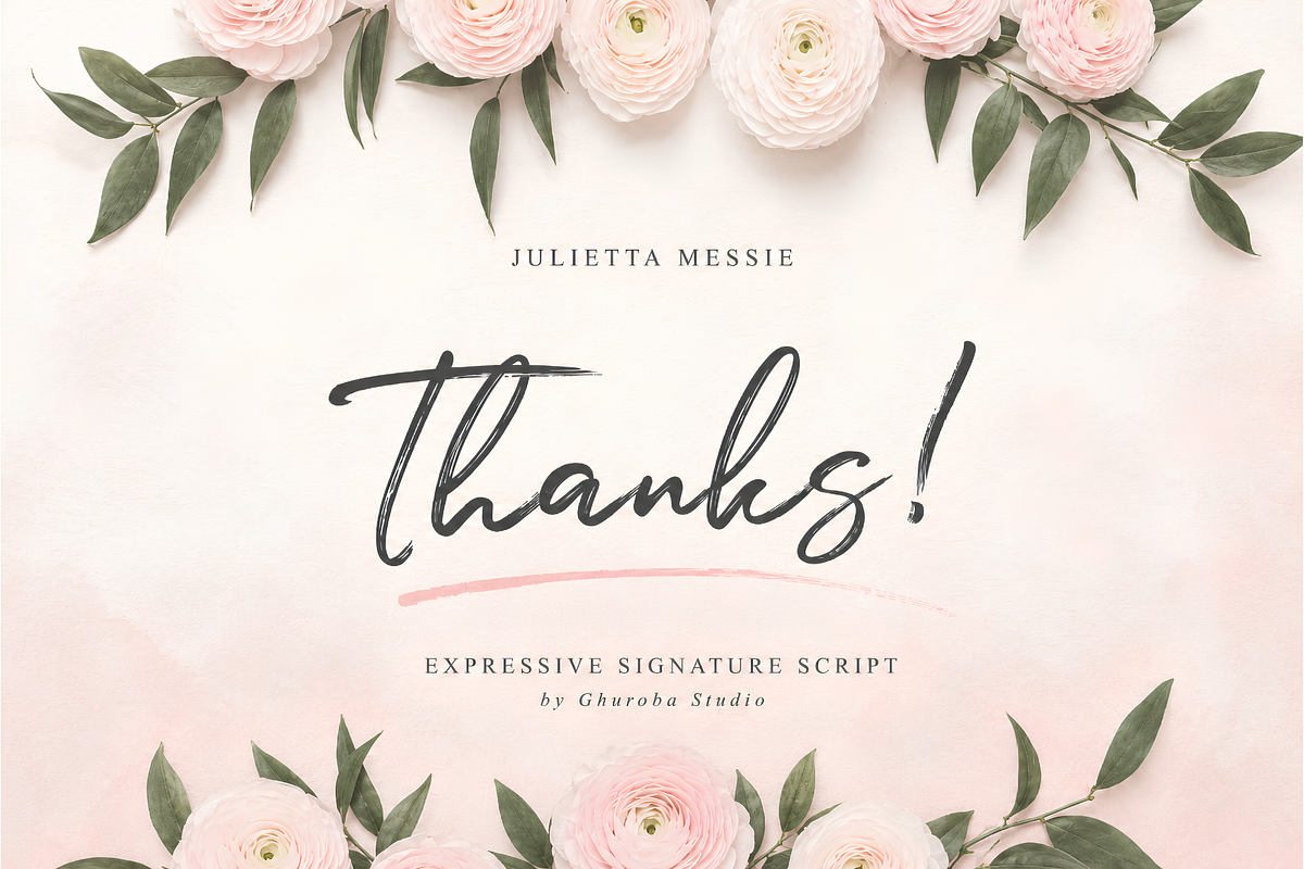 Julietta Messie Signature Script, a Script Font by Ghuroba Studio (Photo 13 of 13)