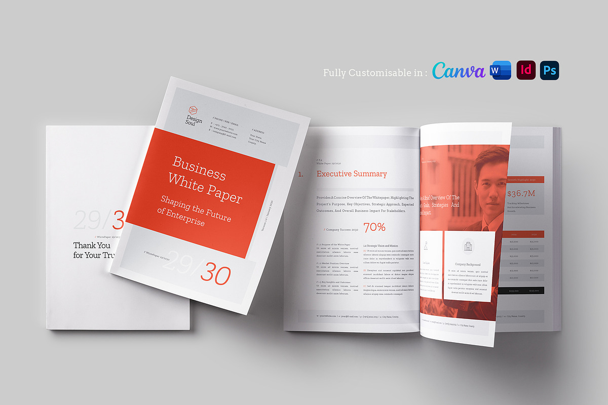 White Paper Template, a Brochure Template by Designsoul14 (Photo 1 of 13)