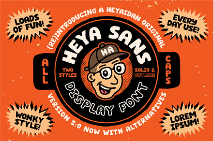 HEYA Sans | All Caps Display Font, a Sans Serif Font by Odd Copy