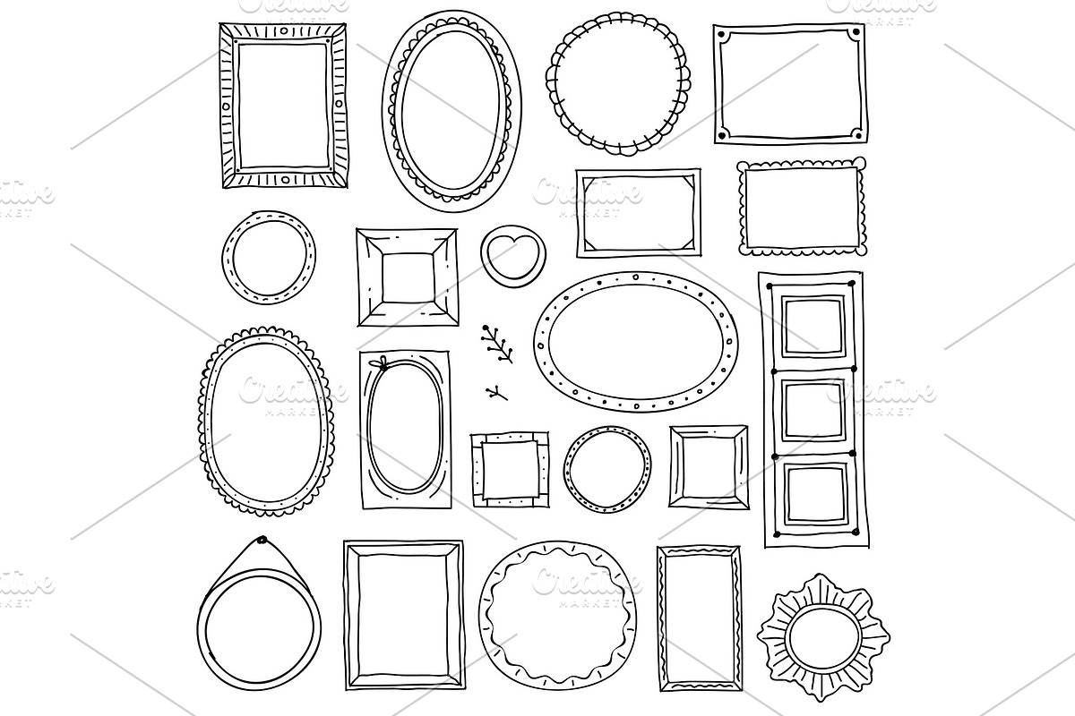 Hand drawn picture frame. Doodle, a Decorative Illustration by YummyBuum