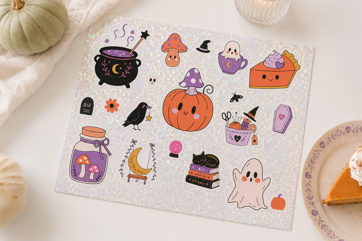 Pastel Spooky Halloween Clipart, an Object Illustration by Nutalin Art (Photo 10 of 14)