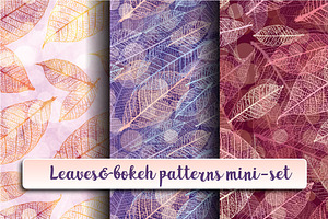 Leaves&Bokeh patterns mini-set