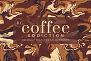 COFFEE ABSTRACT PATTERNS BUNDLE, a Texture Graphic by Creativemaker (Thumbnail 2 of 21)