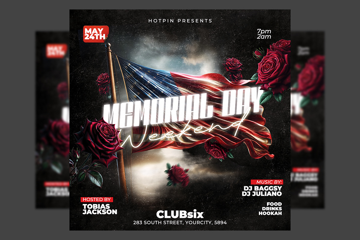 Memorial Day Flyer Template, a Flyer Template by Hotpin (Photo 1 of 2)