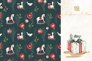 Watercolor Christmas clip art set, an Illustration by WonderWonder (Thumbnail 5 of 21)