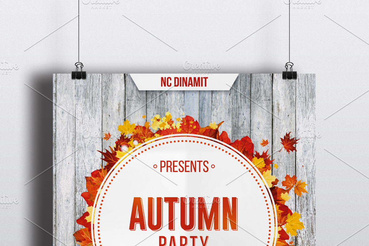 Autumn Party Flyer Template, a Flyer Template by Malaxay (Photo 2 of 2)