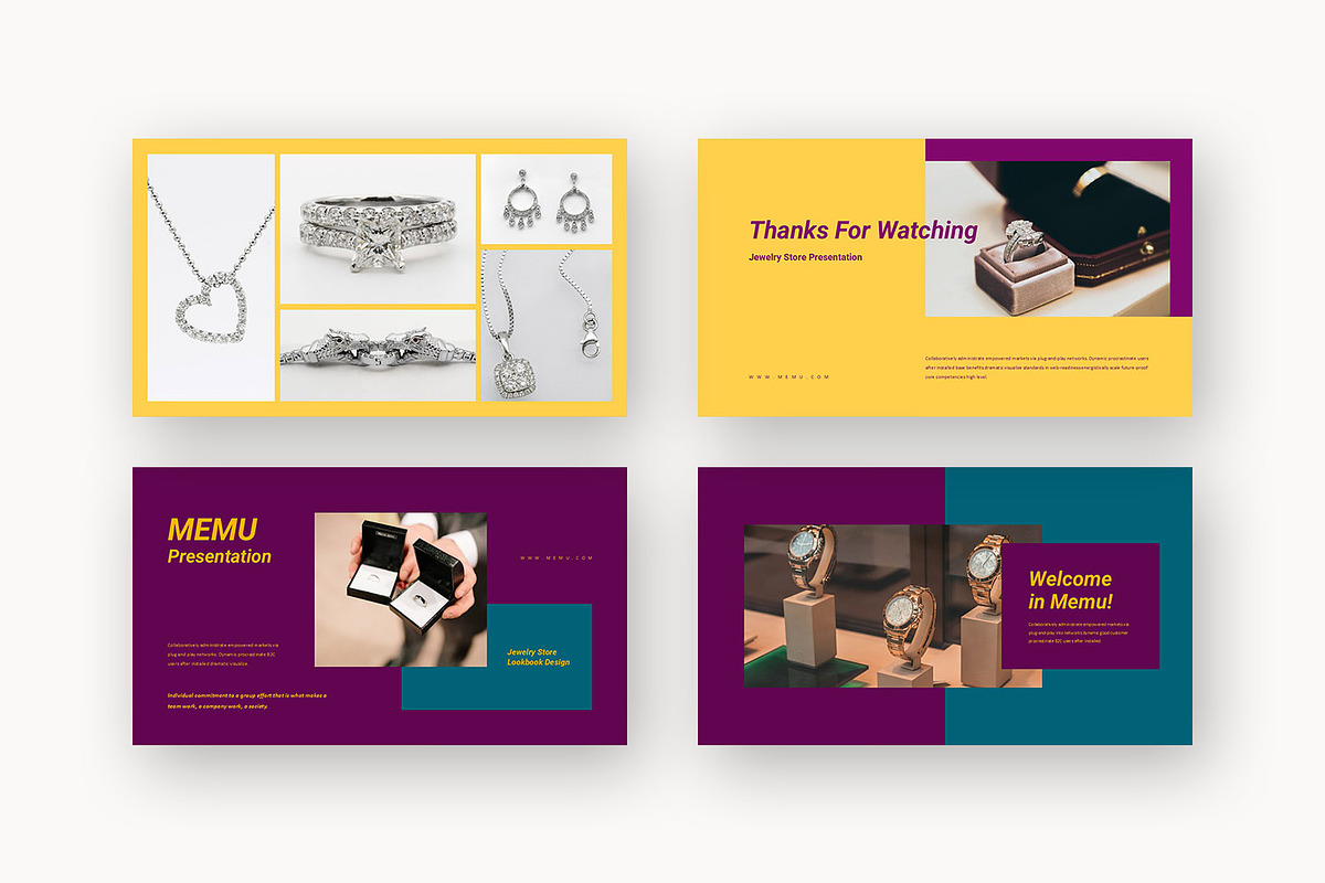 Memu : Jewelry Catalog Google Slides, a Presentation Template by Punkl Camp (Photo 9 of 17)