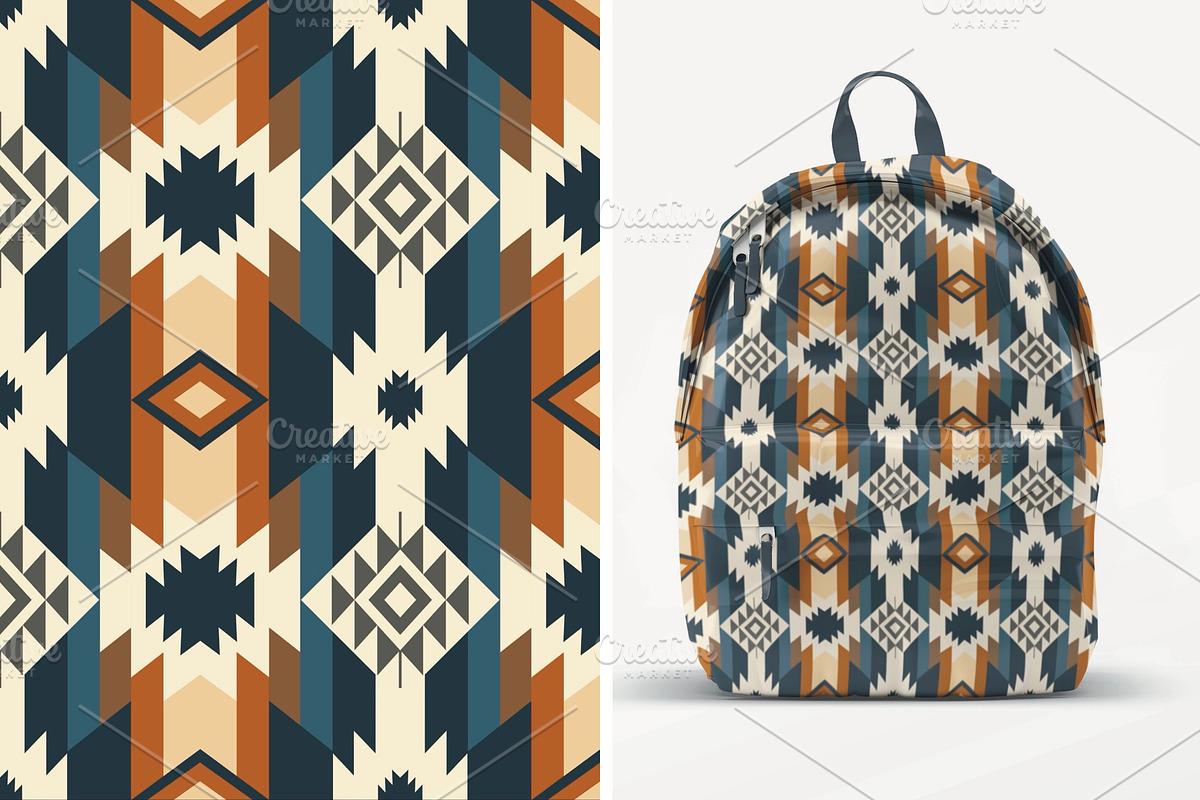 Colorful Beige Southwestern Pattern, a Pattern Graphic by PPEthnicDecorPattern (Photo 9 of 10)