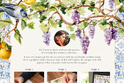 Watercolor Mediterranean summer life, a Decorative Illustration by Pamyatka Shop (Thumbnail 2 of 25)
