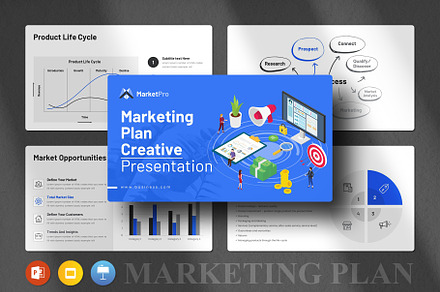 Marketing Plan Presentation Template, a Marketing Template by CreativeSlides