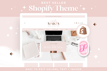 Shopify Theme Rose Gold Pink, a Shopify Template by Design Pixie