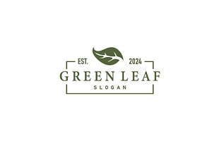 Leaf logo design template simple, a Branding & Logo Template by Maylianaw28