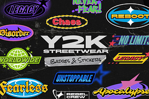 Y2K Streetwear Stickers & Badges