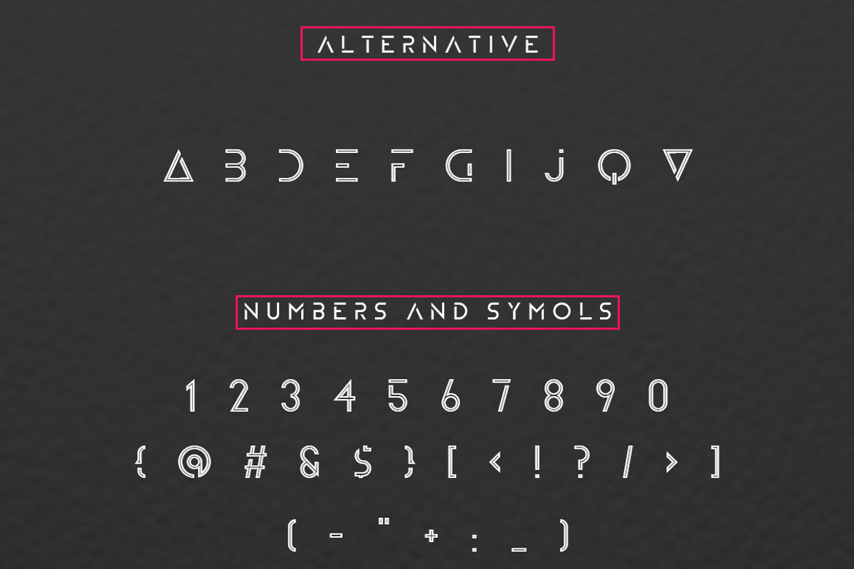 ZELDA typeface (BOLDLINE) preview 3