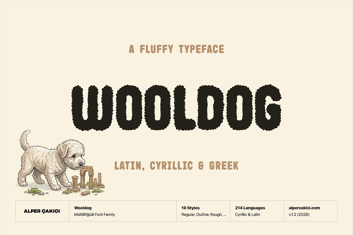 Wooldog Playful Typeface (10 Fonts), a Handwritten Font by alpercakici (Photo 1 of 15)