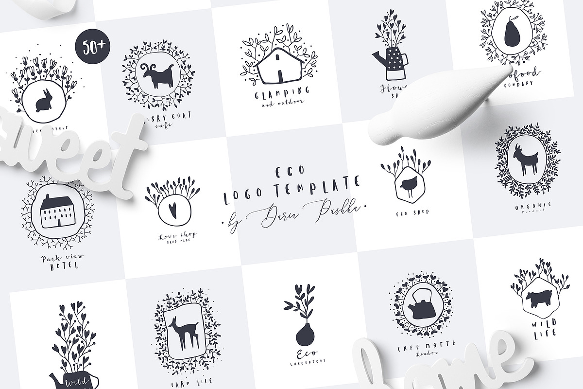 ECO LOGO TEMPLATES, a Branding & Logo Template by Luna Dreams (Photo 1 of 15)