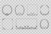 Easter Floral Line Art Frame SVG Set, a Decorative Illustration by Unique Design Team (Thumbnail 2 of 3)