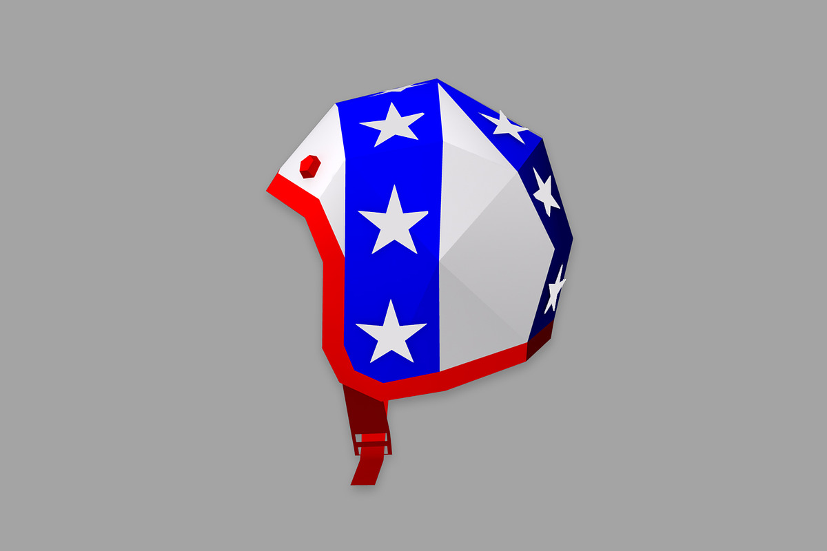 Motorbike Helmet - 3d papercraft, a Print Template by PAPER amaze (Photo 3 of 4)