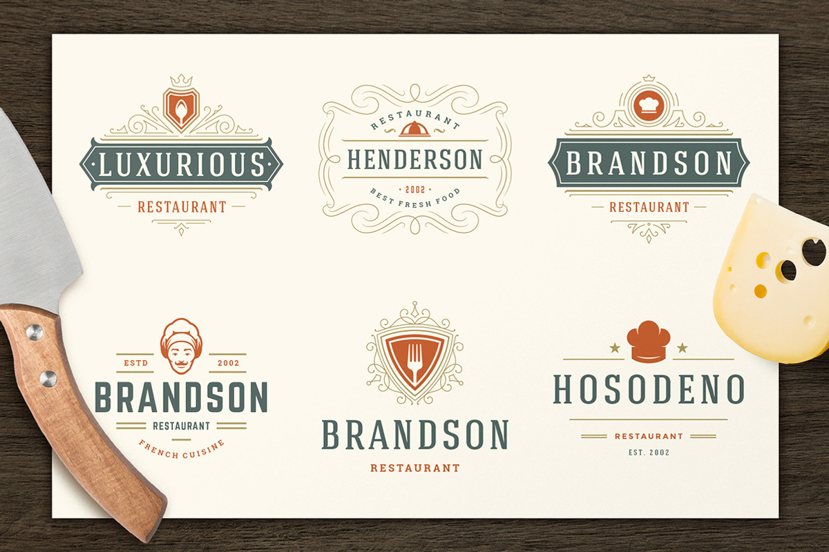 Restaurant Logos & Badges Bundle, a Branding & Logo Template by Vasya Kobelev (Photo 32 of 54)
