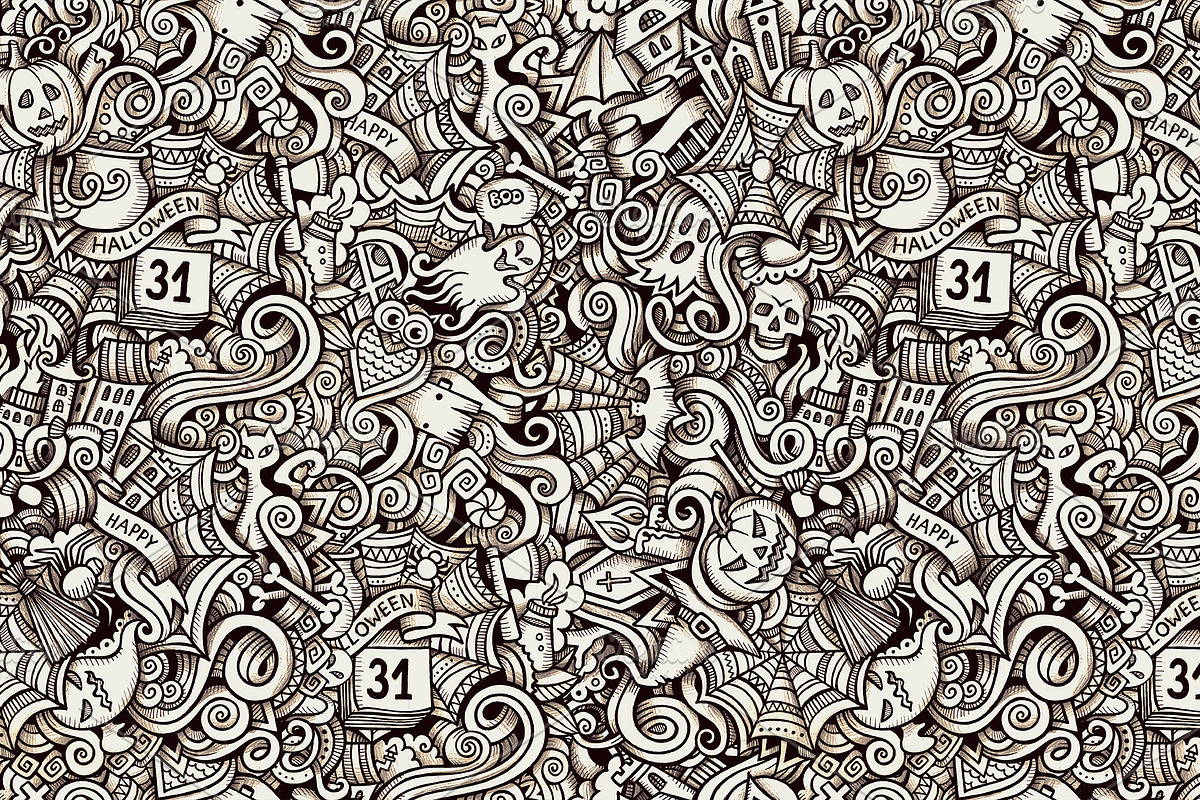 Halloween Graphics Patterns, a Pattern Graphic by BALABOLKA (Photo 3 of 4)