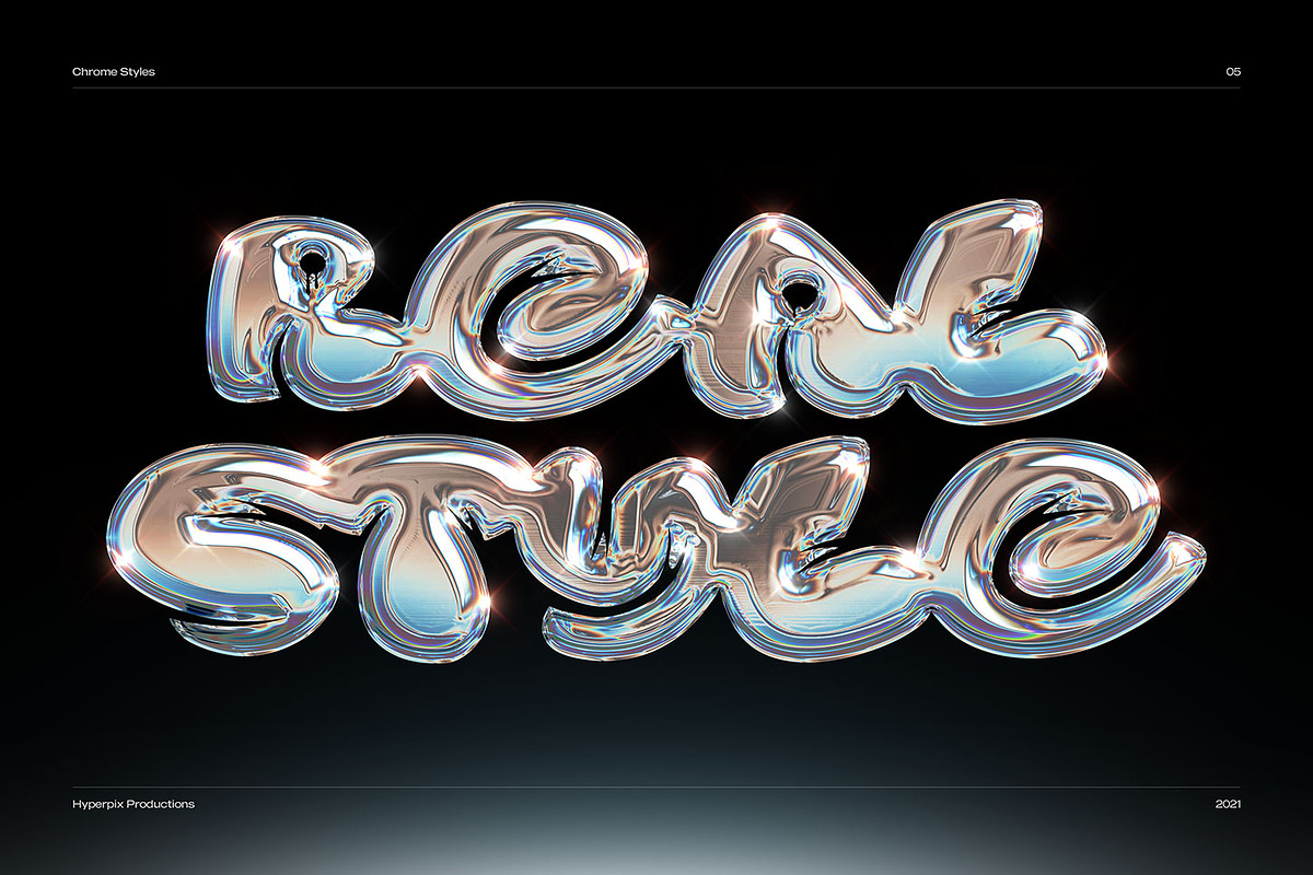 Chrome Text Styles Bundle - 50% OFF, a Layer Style Add-On by Hyperpix Productions (Photo 38 of 47)