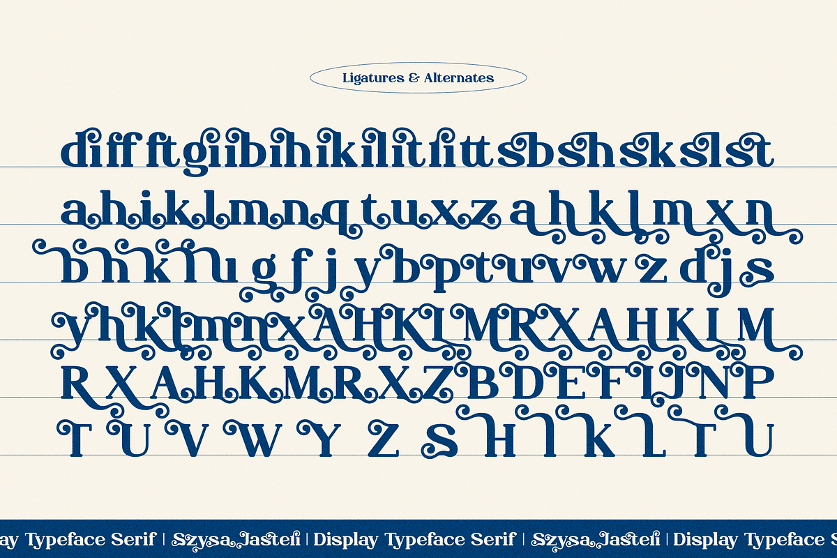 Szysa Jasteri Display Typeface Serif, a Serif Font by Denustudios (Photo 12 of 12)