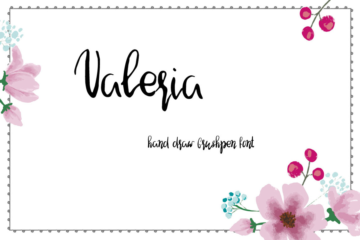 Valeria brushpen font