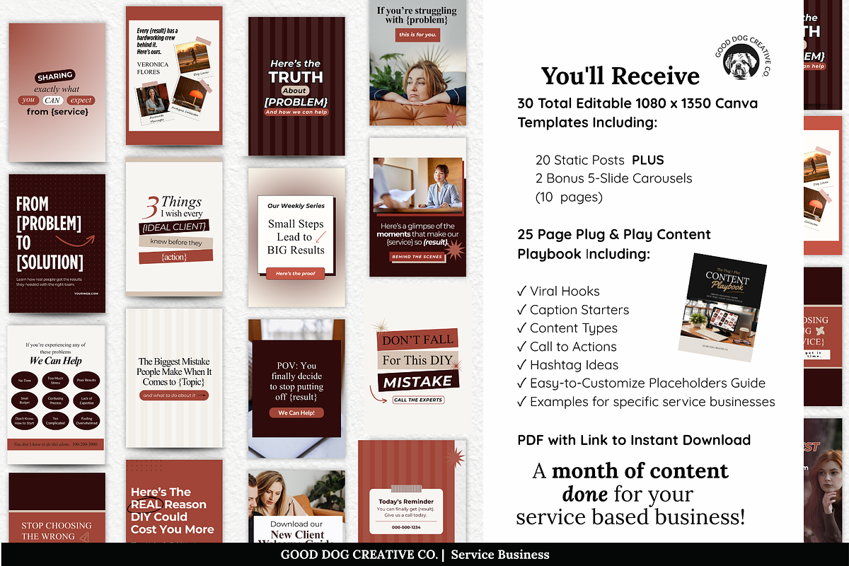 Social Media Content Bundle, a Social Media Template by gooddogcreativeco (Photo 2 of 12)