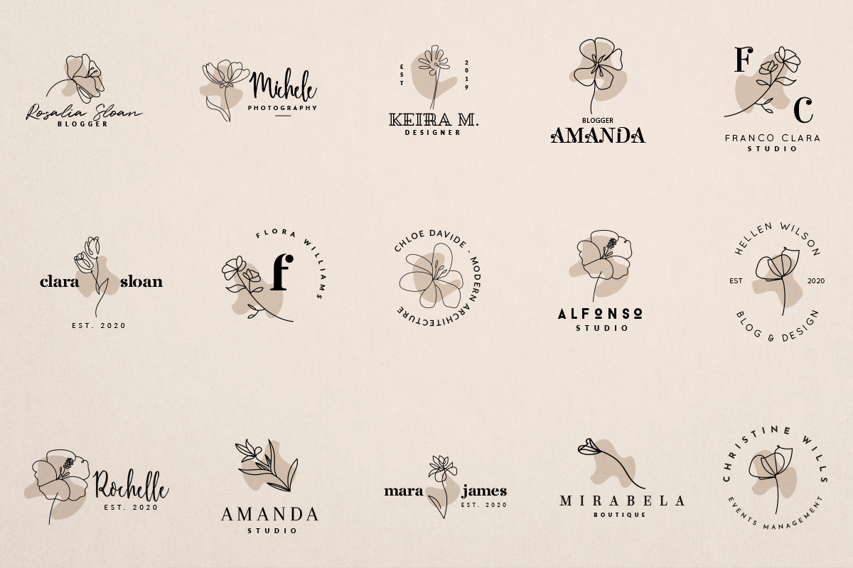 Linea Logo Templates Floral Edition, a Branding & Logo Template by GraphicDash (Photo 5 of 6)