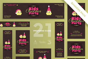 Banners Pack Kids Christmas Party