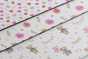 Valentine Day clipart Watercolor set, a Texture Illustration by Daryartsy (Thumbnail 8 of 10)