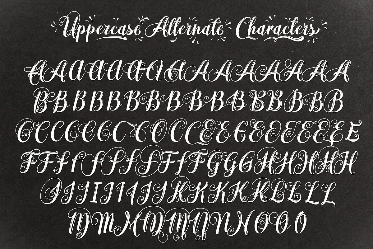 Monogram Script | Full Alphabet, a Script Font by Royaltype