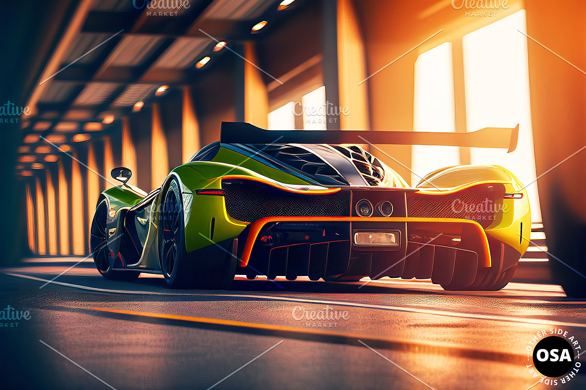 Supercar in the City Illustration, a Wallpaper Graphic by Other Side Art (Photo 4 of 8)