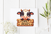 Watercolor Cute Jokes Cow PNG, a Graphic by CitraGraphics (Thumbnail 2 of 6)