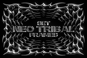 Chrome Tribal Borders and Shapes