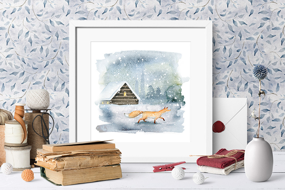 Magic Winter Watercolors, a Decorative Illustration by Eva Katerina (Photo 9 of 9)