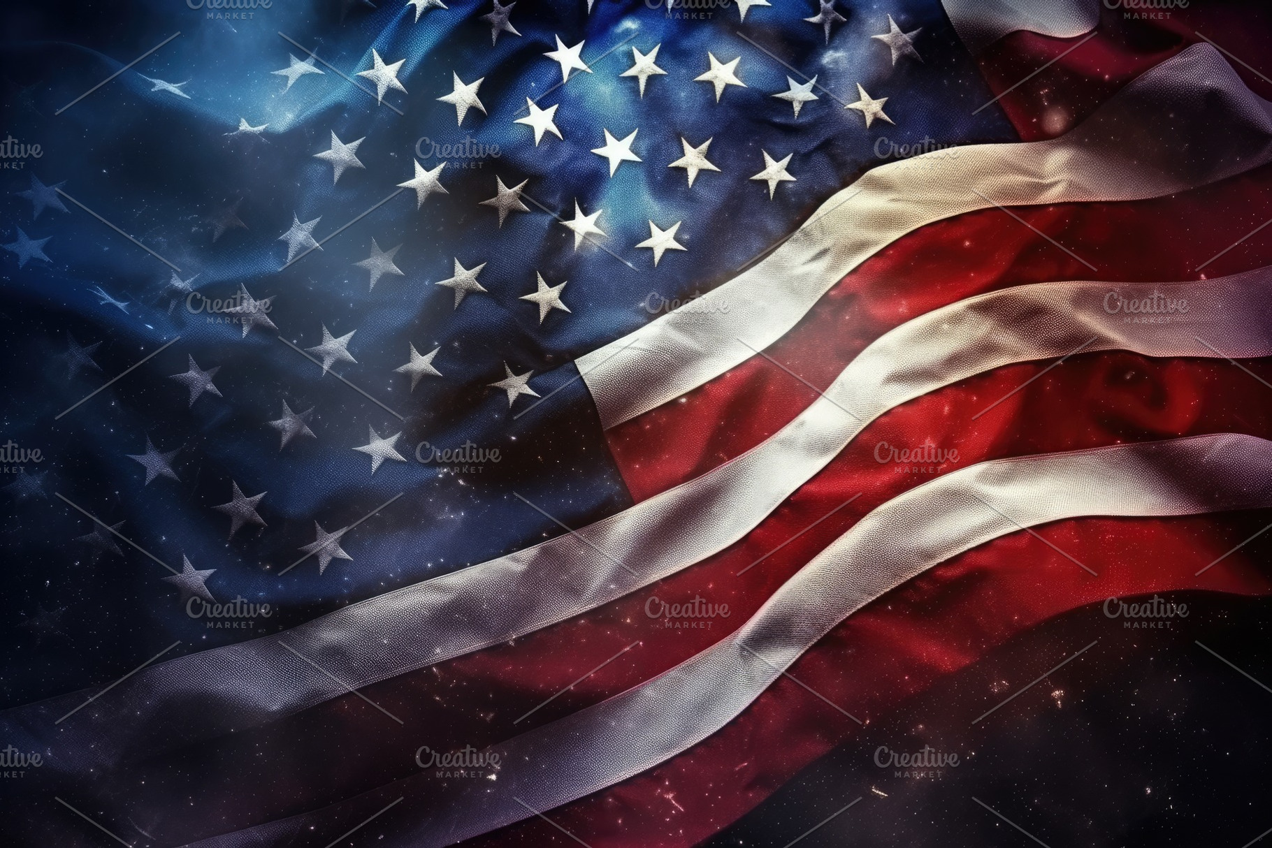 American flag waving in the wind. Am, a Photo by Iftikhar Alam