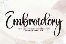 Embroidery | Script Font