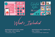 Branding Bundle: Colorful Retro, a Social Media Template by Liseno Designs (Thumbnail 3 of 8)