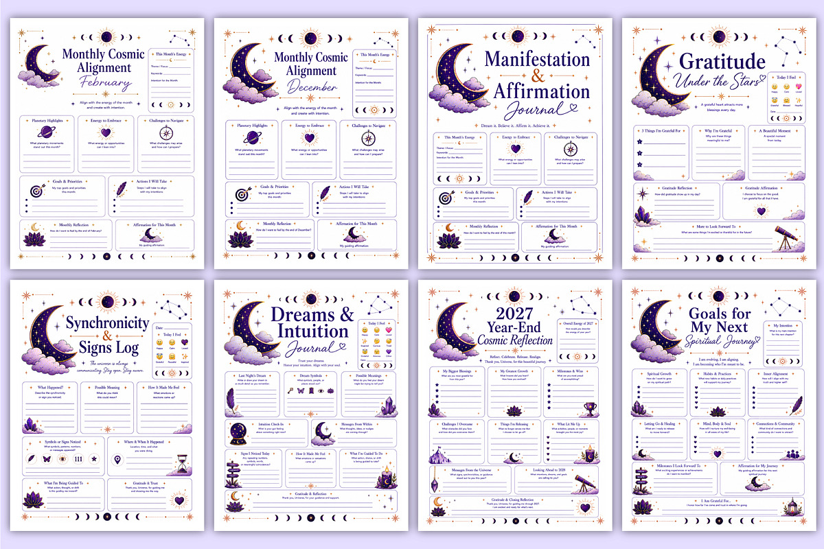 2027 Cosmic Alignment Workbook | Kdp, a Stationery Template by Mustafiz (Photo 4 of 4)