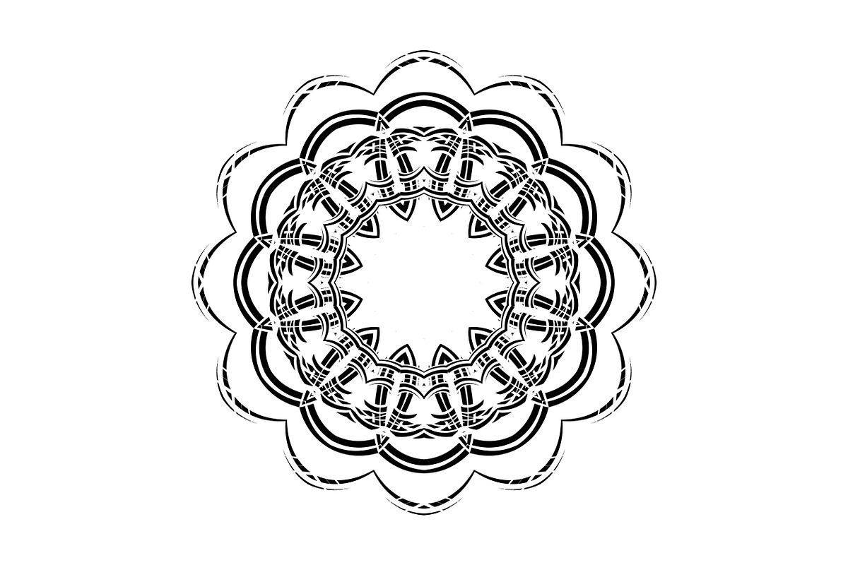 Black White Mandala Illustration Set, a Decorative Illustration by NJ Himel (Photo 65 of 101)