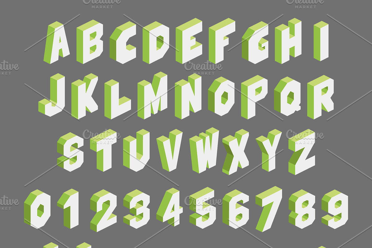 Isometric Alphabets, an Illustration by asantosg (Photo 3 of 4)