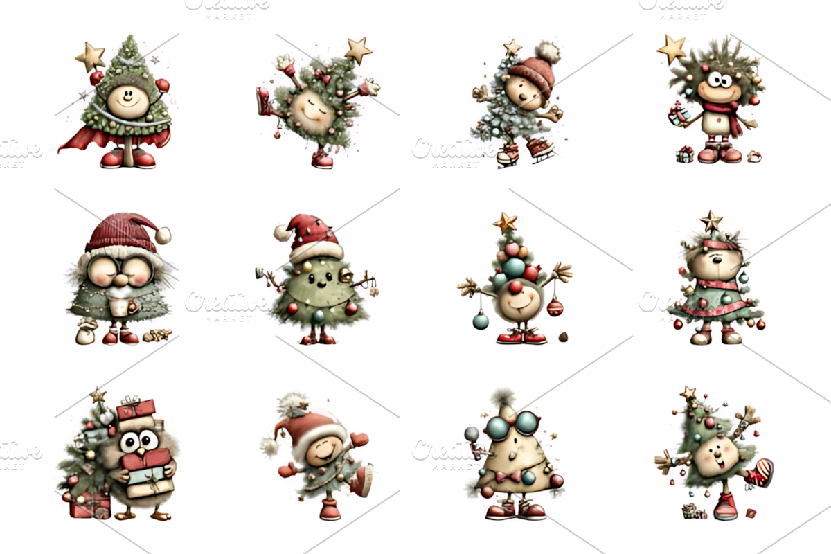 Artistic Funny Christmas Clipart, a Seasonal Illustration by Design Art (Photo 2 of 4)