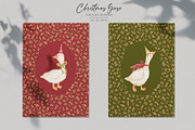 Christmas geese collection, an Animal Illustration by SirenaArt (Thumbnail 2 of 15)