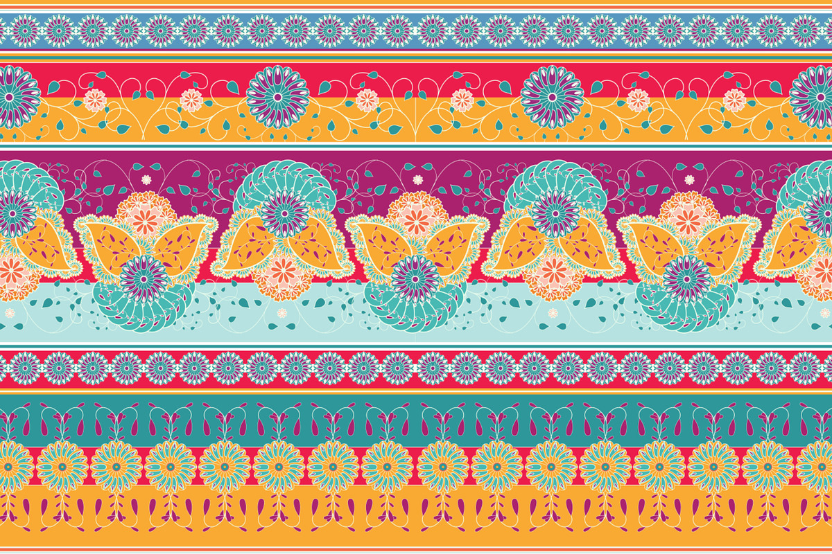 4 Colourful Vector Seamless Pattern, a Pattern Graphic by Ania Illustration (Photo 5 of 5)