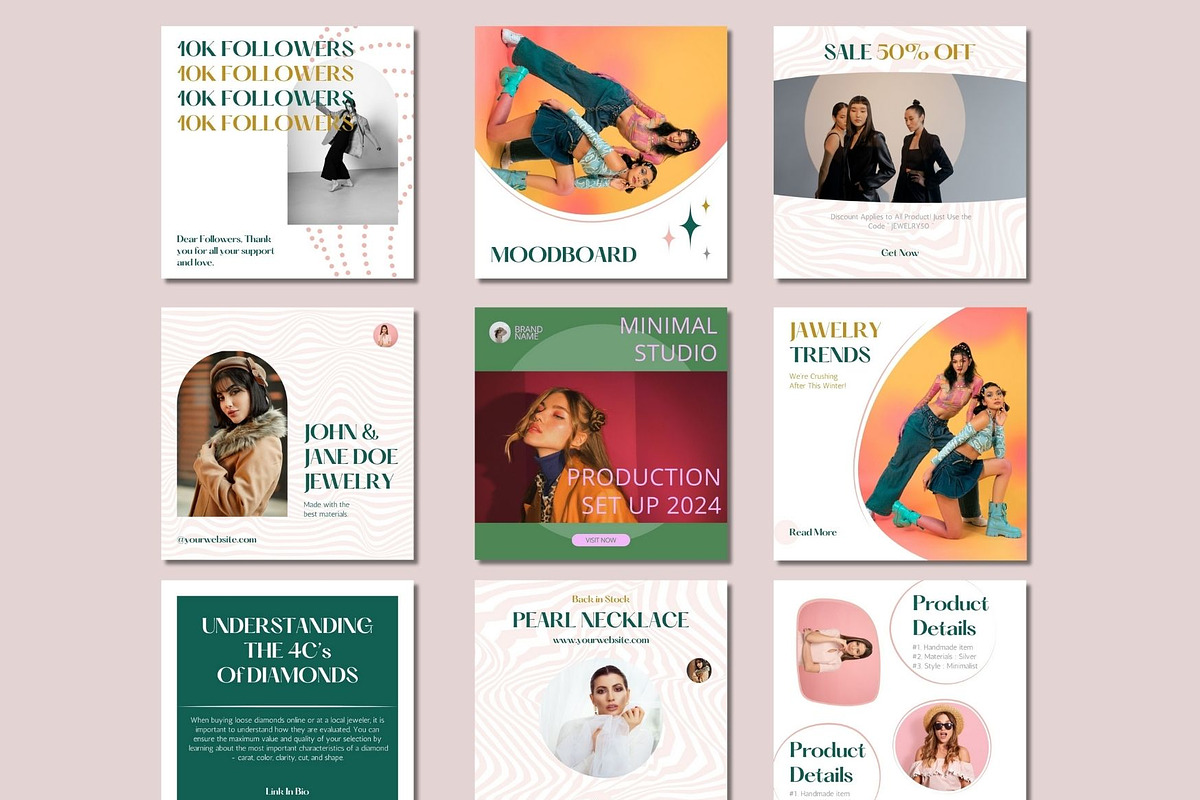 Jawelry Social Media Post Templates, a Social Media Template by BoontenStudio (Photo 5 of 7)